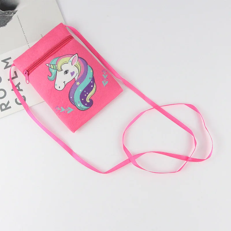 Cute Unicorn Coin Wallet Baby Girls Handbag Coin Purse Children Kids Mini Sling Crossbody Bags Cartoon Princess Bag Gift