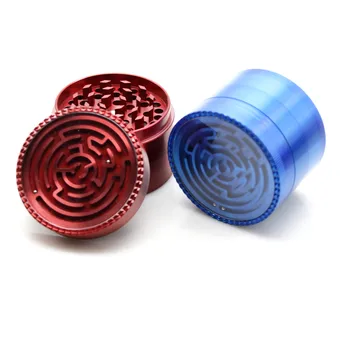 

Creative Maze Herb Grinder 2.5" 4 Pieces Metal Zinc Alloy Tobacco Crusher Hand Muller Smoking Accessories Pollen Spice Grinder