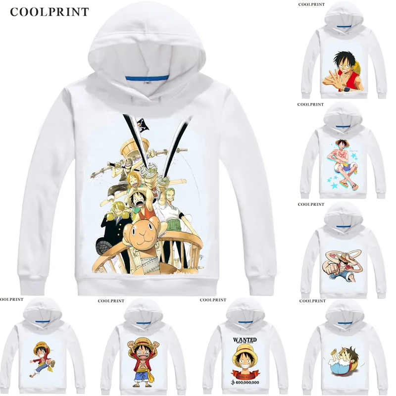 COOLPRINT цельные толстовки Аниме Толстовка манга Ван пису соломенная шляпа