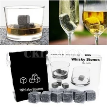 50 компл 9 шт./компл. ледяные камни для виски охладитель напитков Кубики Пиво камни Гранит чехол охлаждение напитков со льдом плавит