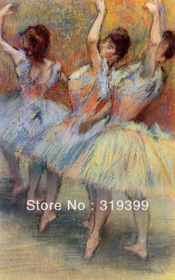 

100% handmade Oil Painting Reproduction on Linen Canvas,Three Dancers by edgar degas ,Free DHL FAST Shipping,Museum quality