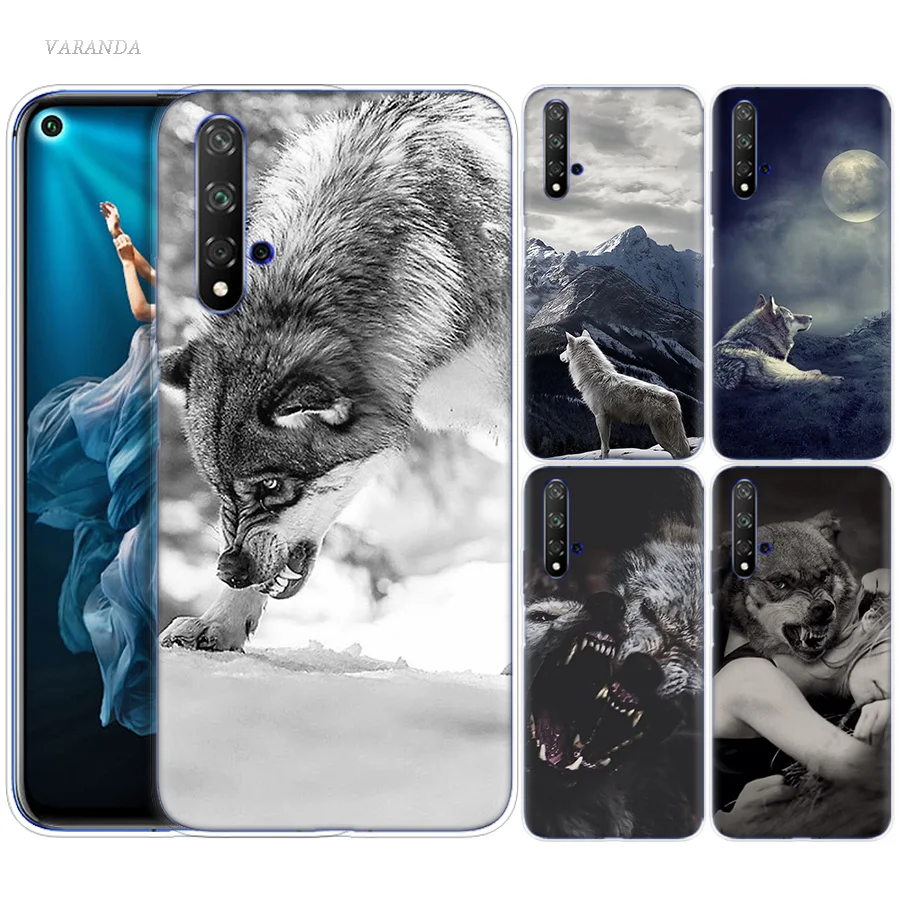

Girl and The Wolf Case for Huawei Honor 8X 8C 8 9 10 20 Play 8A lite Pro V20 Y9 Y7 Y6 Y5 Prime 2018 2019 TPU Luxury Phone Bags