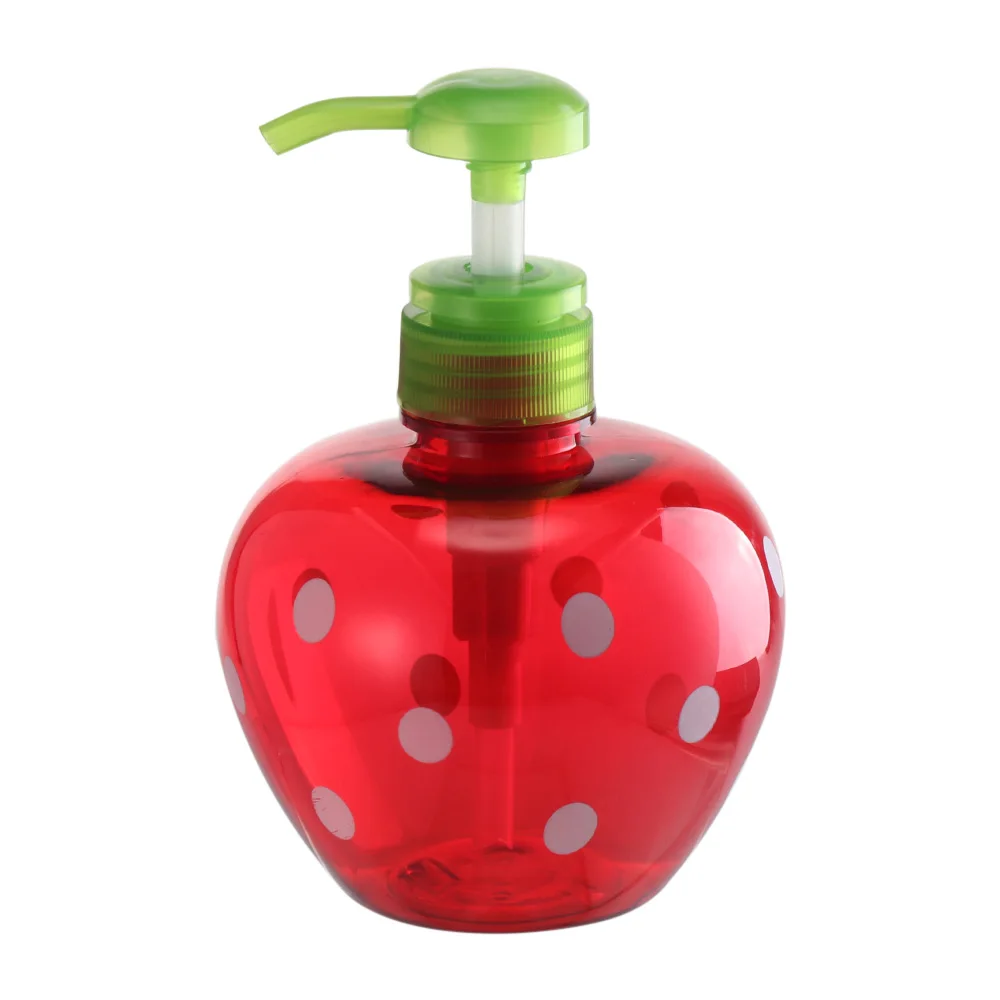 

Lemonbest 500ml Portable Soap Dispensers Bathing Strawberry Bottle/Heart Type Press Bottles Emulsion Travel Bathroom Supplies