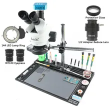 3.5X-90X Simul-focal тринокулярный микроскоп 1/2 адаптер объектива 36MP 4K 25FPS HDMI микроскоп камера с алюминиевым большим рабочим столом