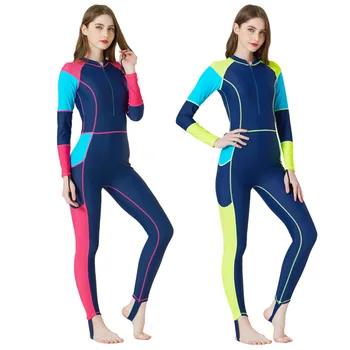 

Sbart Rash Guard Women One Piece Swimsuit Long Sleeve Female Swimwear Surfing Windsurf Sailing Full Bathing Suit Wetsuits DBE