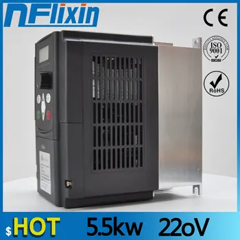 

220V 5.5KW Single Phase input and 3 Phase Output Frequency Converter / Adjustable Speed Drive / Frequency Inverter / VFD