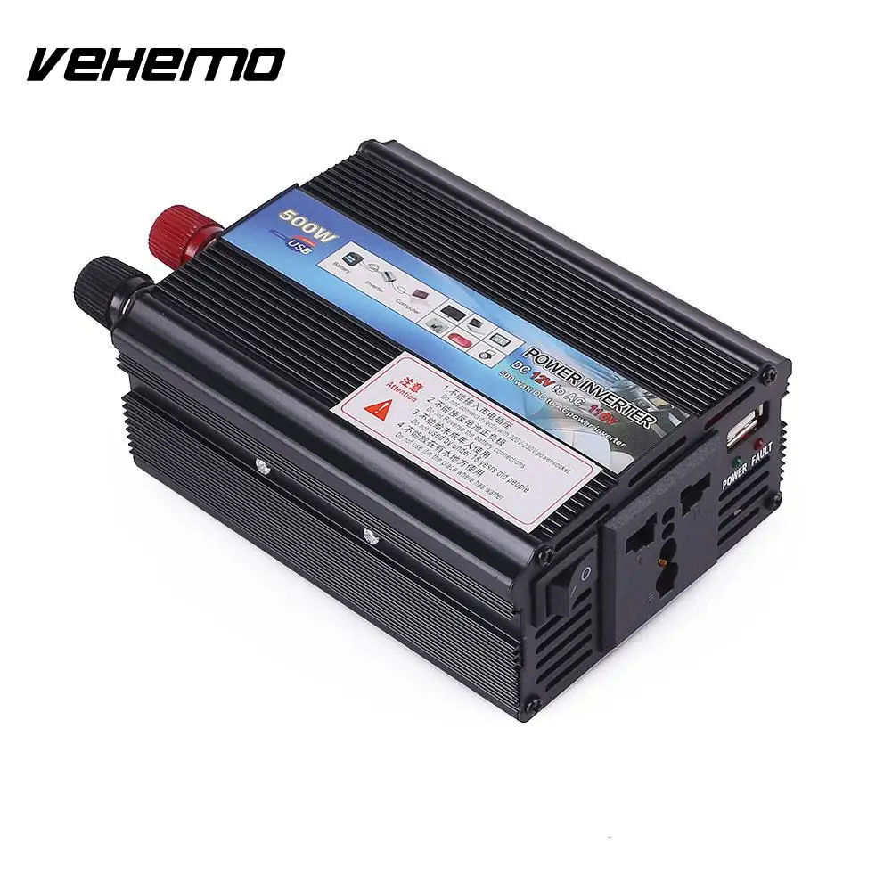 Vehemo 500W Adapter Power Inverter Automobile New High Quality Power