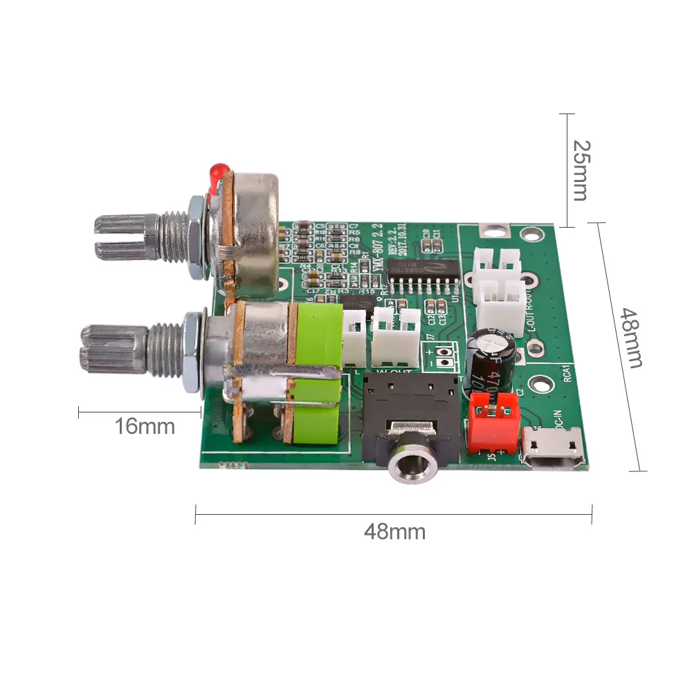AIYIMA DC5V 20 Вт 2 1 Двухканальный аудио мини усилитель класса D 3D объемный стерео