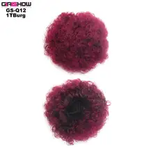 Синтетический " короткий Эластичный шнурок слоеный хвост Африканский Афро-американский кудрявый маленький шиньон расширение с зажимом 2 шт