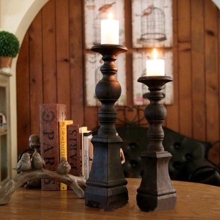 

nostalgic loft ancient Roman column candlestick household soft outfit coffee shop window decoration furnishing articles