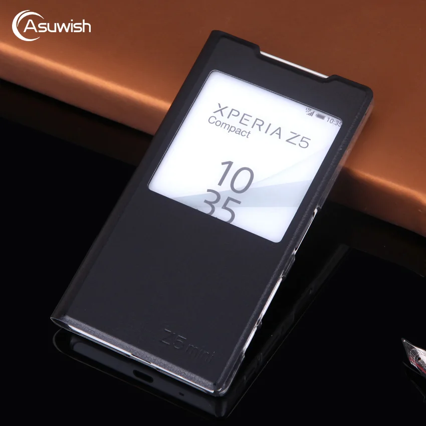 

Smart 360 Flip Cover Leather Case For Sony Xperia Z5 Compact / Z5 mini E5823 E5803 Phone Case Slim Luxury View Shell Bag Sleeve