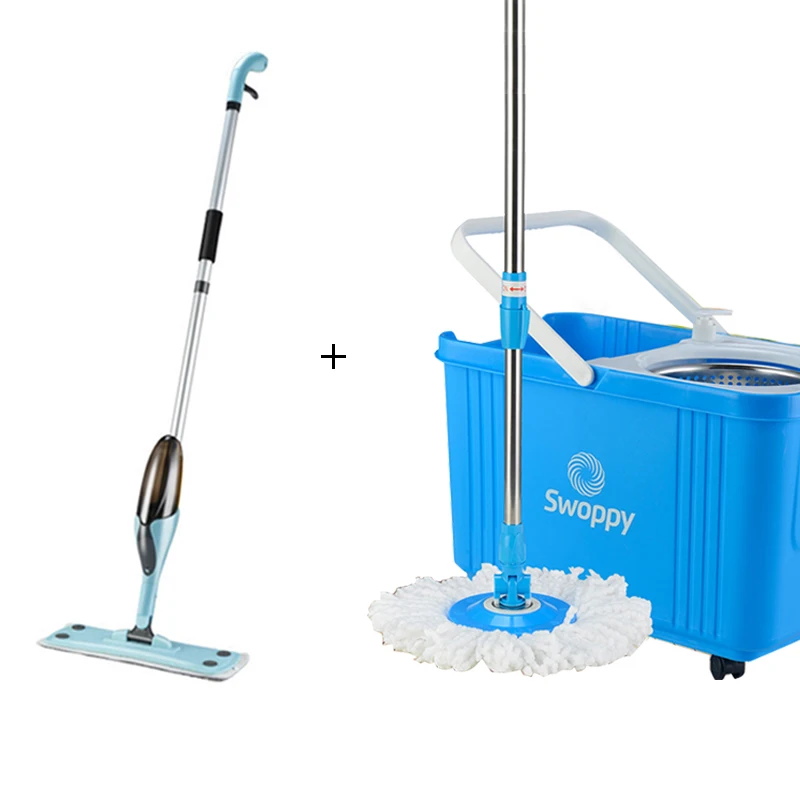 MAGIC UNION Clean Mop With Wheel Dual drive Hand Pressure Mop Bucket