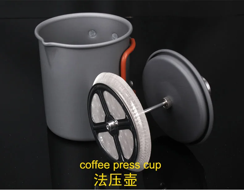 Alocs CW-K10 портативный кофейный набор для кемпинга пикника ручная кофемолка с 3 кофейными чашками набор инструментов для приготовления пищи на открытом воздухе