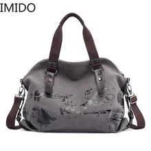 IMIDO женские сумки на плечо винтажные граффити холщовые сумки от известного дизайнера женские сумки на плечо женские сумки модные большие сумки