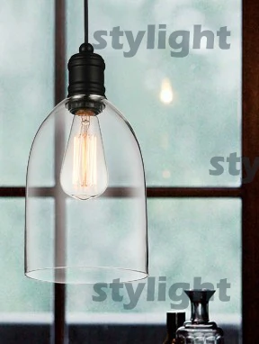 crystal bell glass pendant lights Modern glass lamp Dining room Indoor Contemporary lighting fixtures medium size