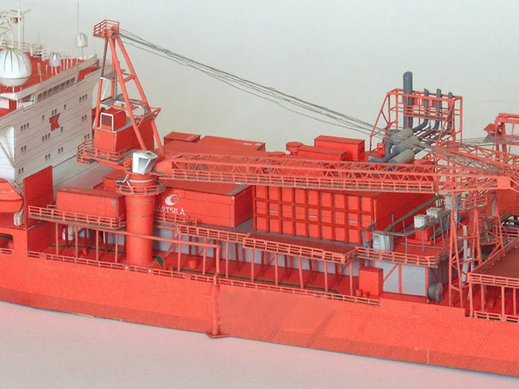 1:400 Norvégien Terminal Offshore de production Flottant pétrolier papier 3D Modèle Navire être
