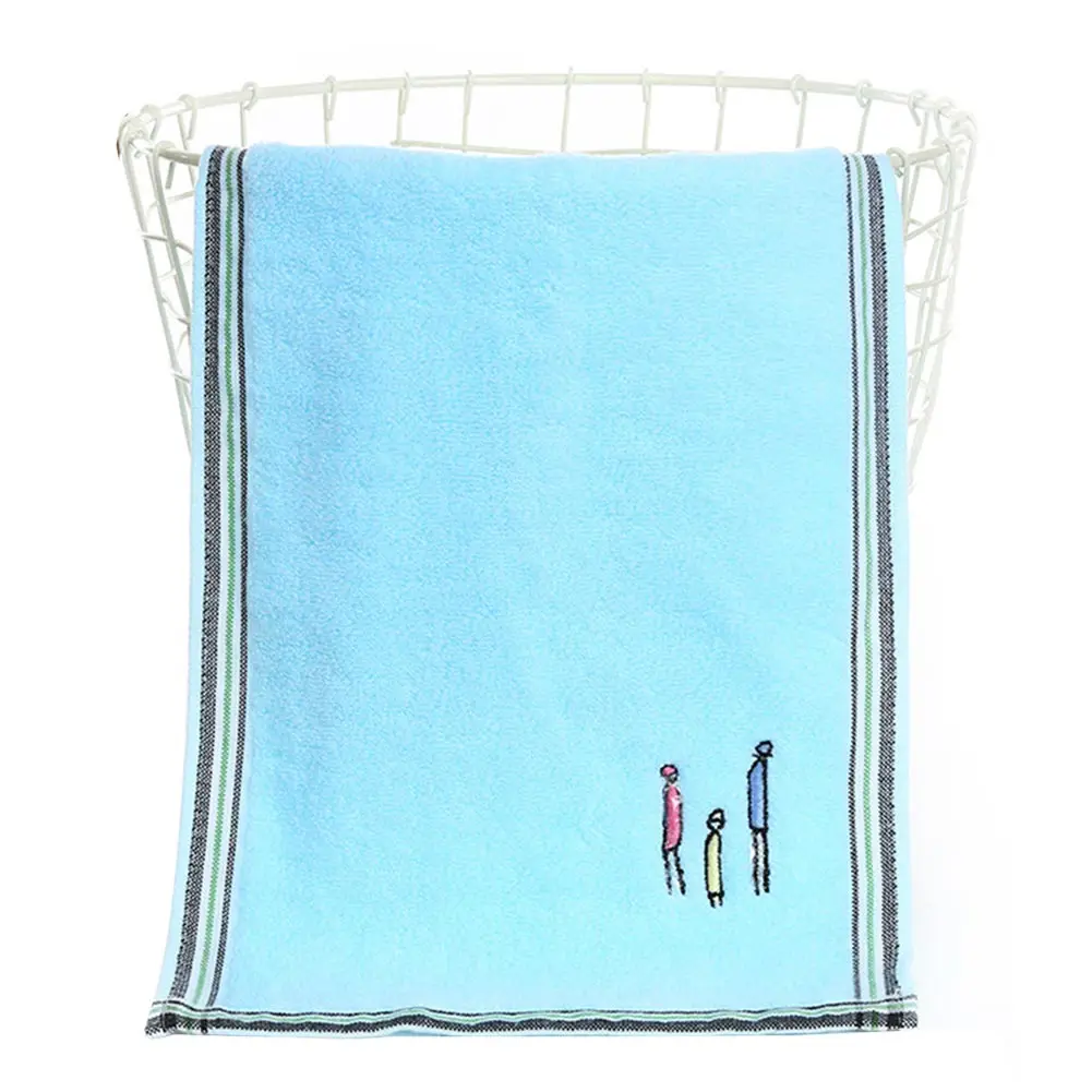 Soft Face Towel Household Toilet Home Cleaning Family Hand Eco-friendly Bathroom Supplies Washcloth Quick-dry Gift Couple Cotton - Цвет: Синий