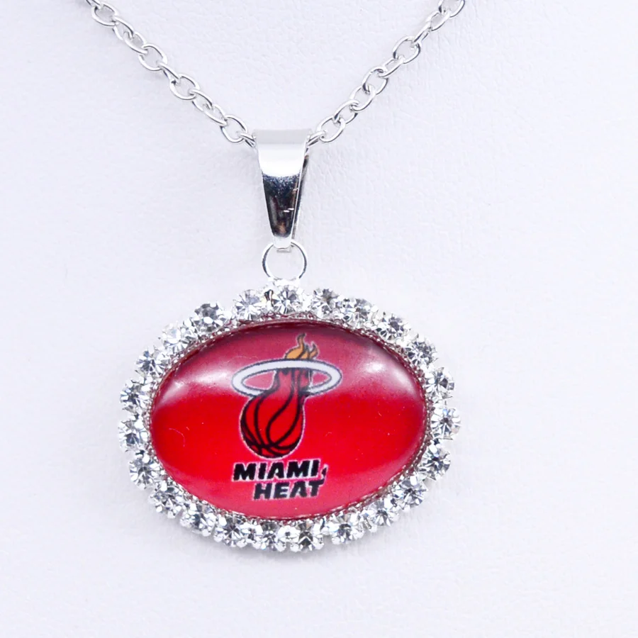 Necklace Miami Charm Pendant Basketball Jewelry for Women Gifts Party