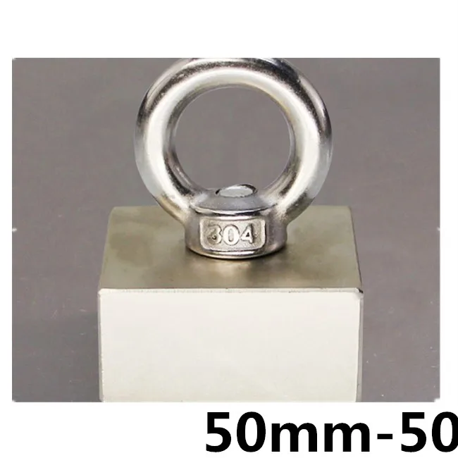 

D50mm strong powerful round neodymium Magnet hook salvage Fishing magnet sea equipments Holder Pulling Mounting Pot with ring
