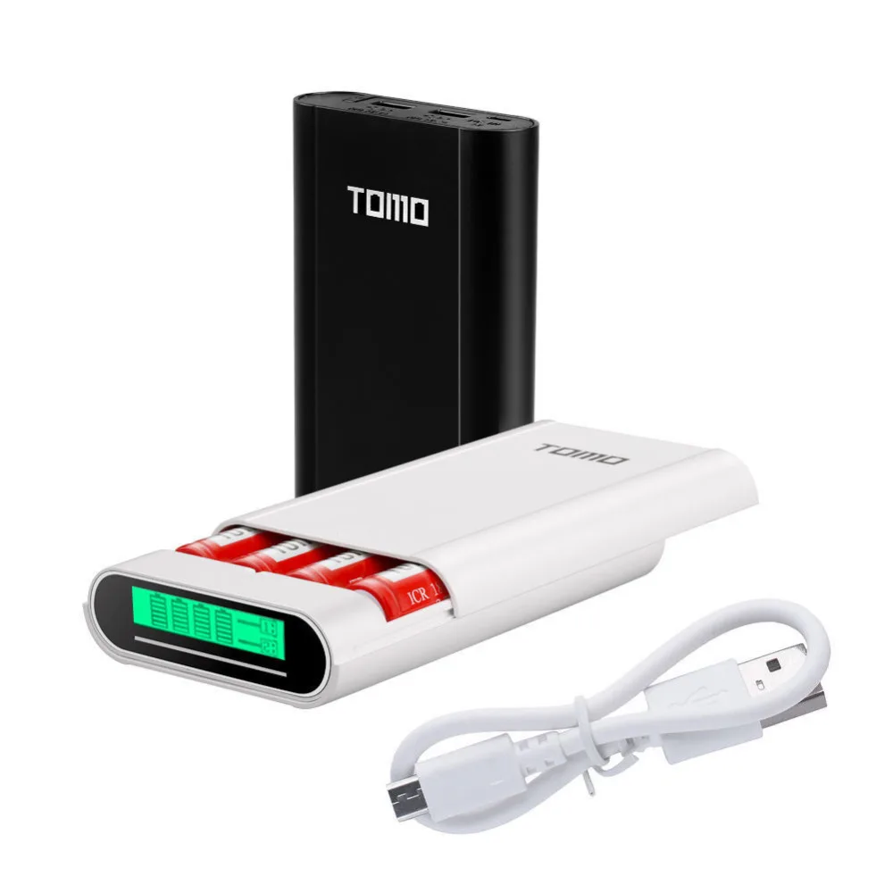 TOMO M4 Smart power charger power Bank чехол 4X18650 литий-ионный аккумулятор портативный DIY power bank box зарядное устройство для аккумулятора 18650