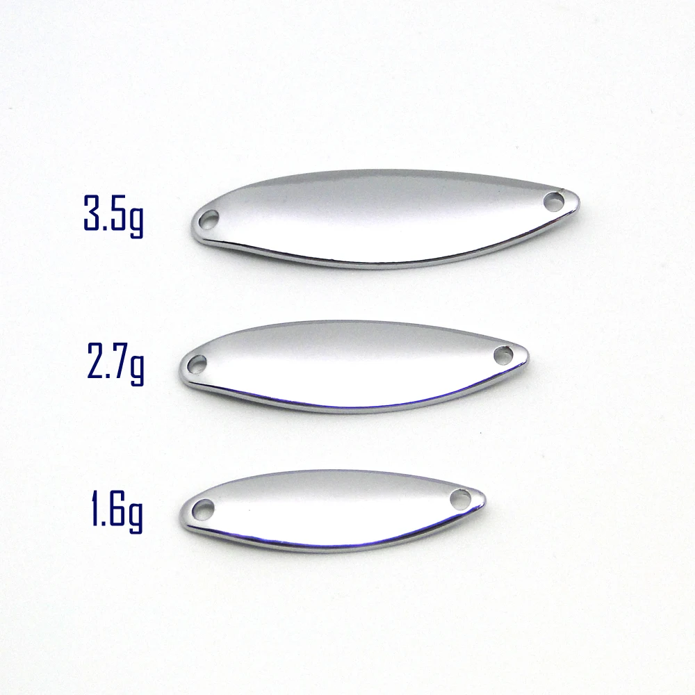 Tomic 50 шт. 1,6 г 2,7 г 3,5 г качество DIY Неокрашенная рыболовная приманка микро узкая пустая латунная металлическая ложка форель флаттер Спиннер приманка