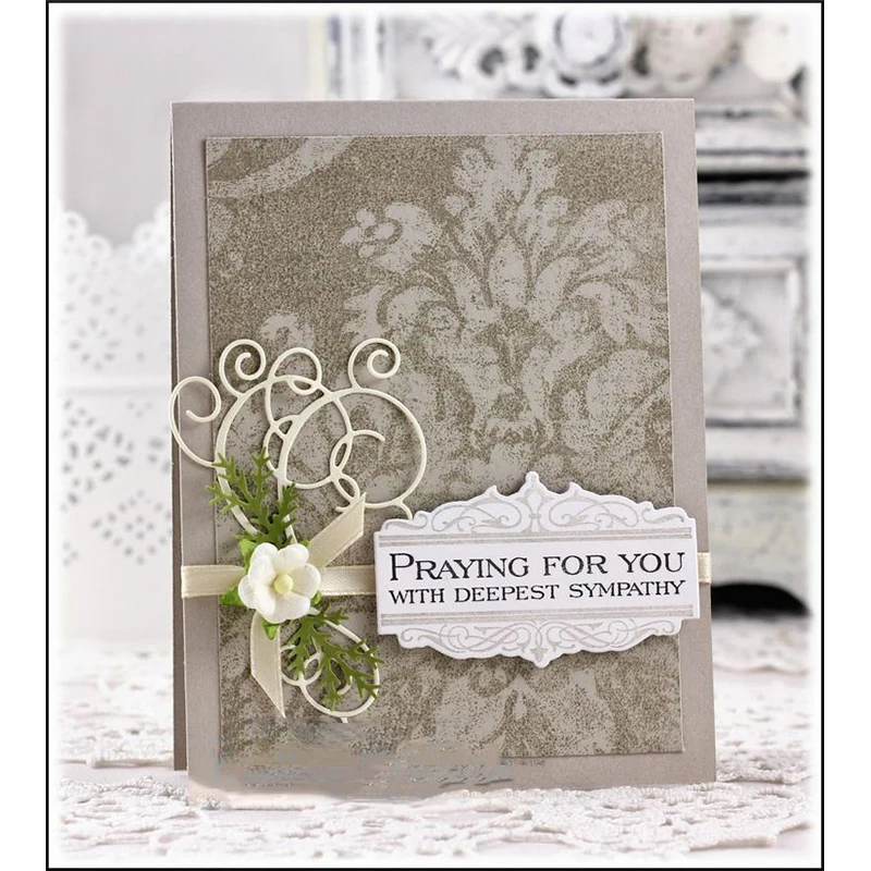 

JC Metal Cutting Dies and Rubber Stamps for Card Making Praying Frame Cover Scrapbooking Stencil Embossing Folder Paper Template