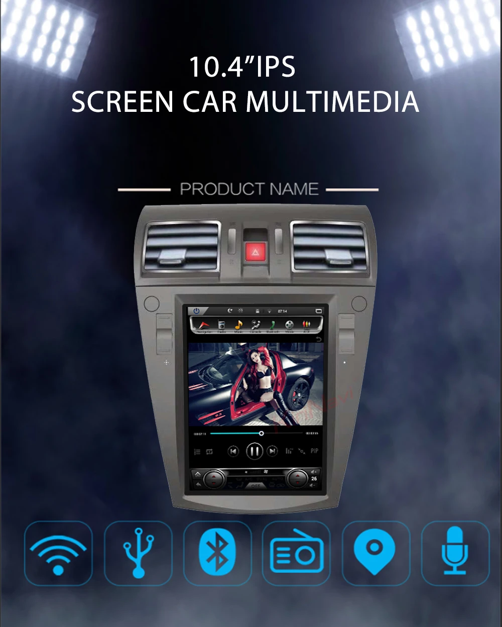Discount KiriNavi Telsa Style Vertical Screen 10.4‘’ 1 din android 7.1 multimedia car dvd player For Subaru Forester automotivo head unit 0