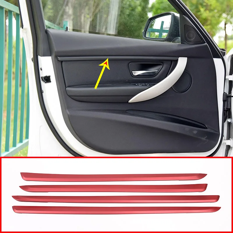 

ABS Car Styling Interior Door Decoration Strips Trim for BMW 3 Series f30 2017 2018 2019 Car Interior Accessories 3 Styles
