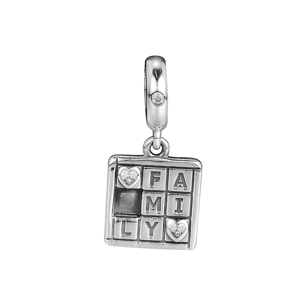 

Pandulaso Family Game Night Dangle Charm Fits Silver Charm Bracelets For Woman DIY Sterling Silver Beads For Jewelry Making