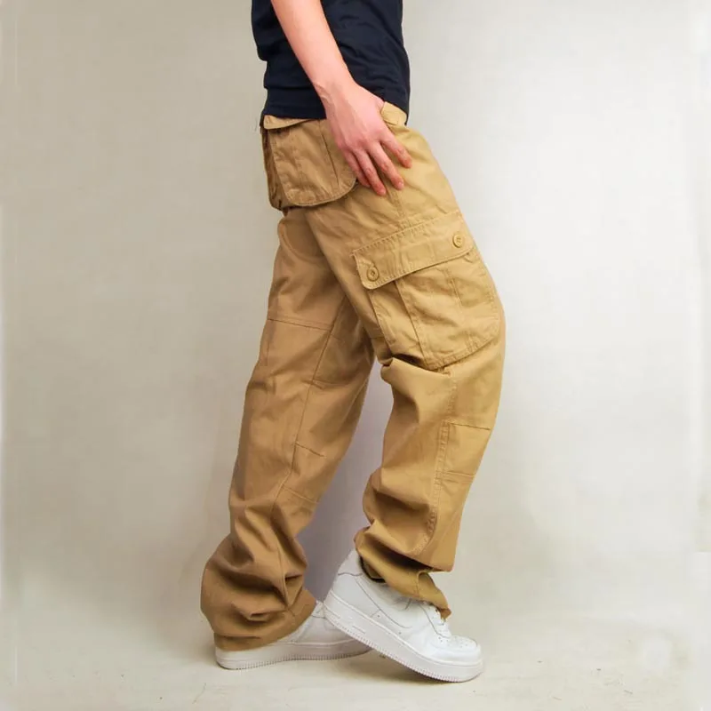 

REPPUNK 2019 new hot cotton multi-pocket loose trousers sweatpants men camouflage trousers large size male joggers Harem Pants