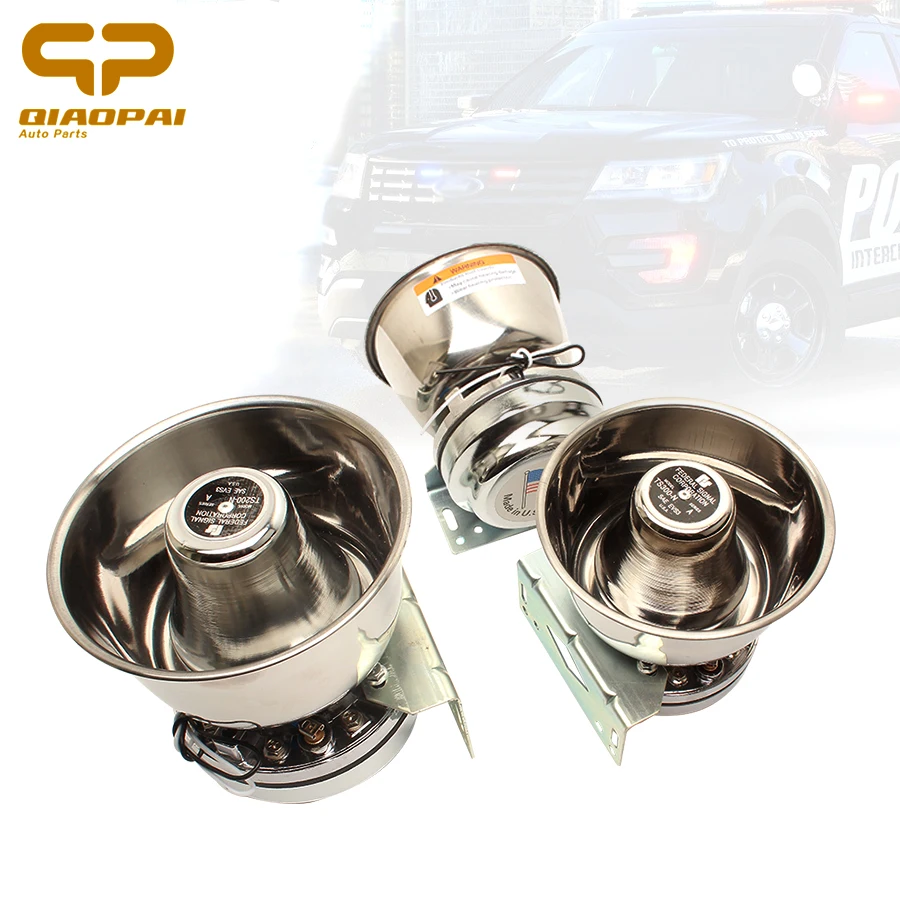 

12V for Car Police Siren Horn Lound Speaker 300W Electrn Horns Vehicle Loudspeaker Alarm Megaphone Truck Train Horn Tone Siren