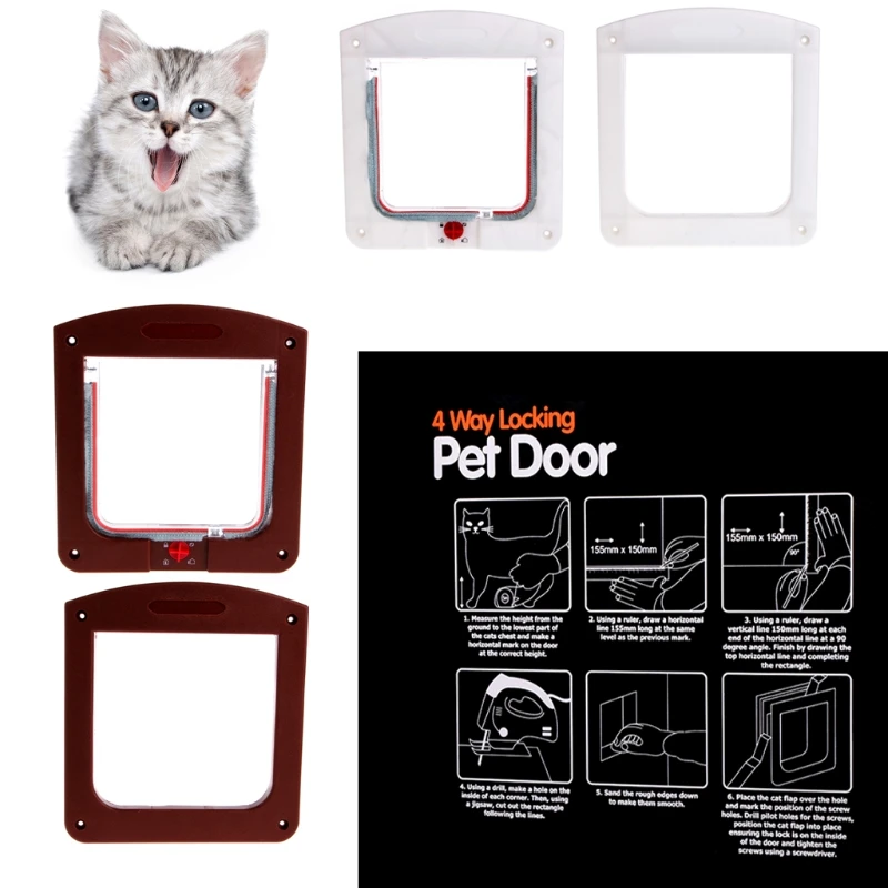 4 способ котенок питомец щенок собака маленький замок блокировки безопасная откидная дверца ворота M15