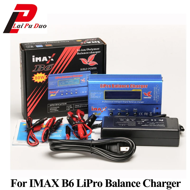 

For IMAX B6 80W 6A Balance Charger Discharger for RC Helicopter NI-CD NI-MH Li-Ion Aircraft Intelligent Battery Charger