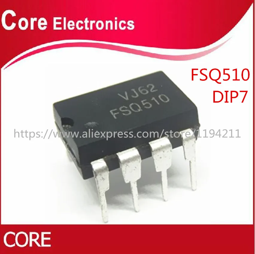 10PCS FSQ510 DIP7 IC SN-A