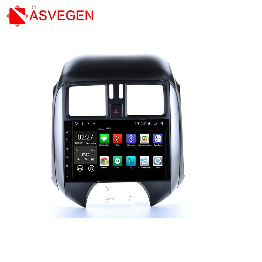 Cheap Asvegen 9 inch Android 7.1 Quad Core Car Radio GPS Navigation Stereo Headunit WIFI 4G Media DVD Player For Nissan Sunny 2013 0