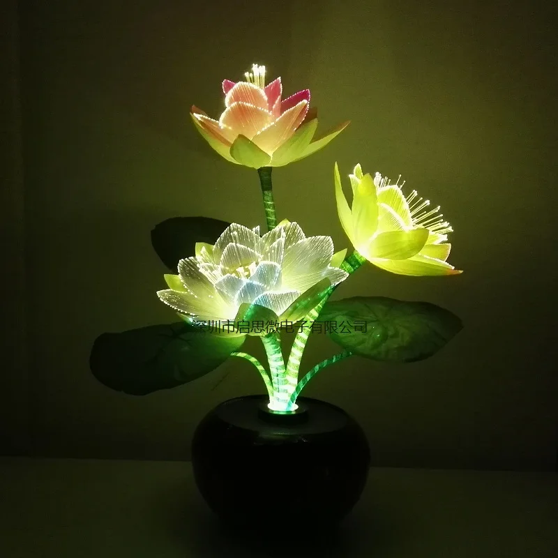 Цвет сменный Лотос Искусственные цветы искусственный букет настоящие сенсорные цветы лампа Будды для домашнего магазина отеля декоративные