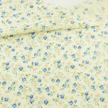 

2016 New Arrival 100% Cotton Fabric Blue and Yellow Flowers Design Cloths for Doll's DIY Sewing Clothing Tissue Patchwork Crafts