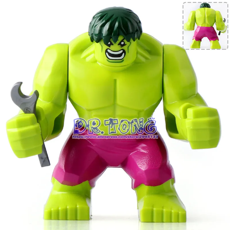 

DR.TONG 20pcs/lot Marvel Avengers Hulk Super Heroes Action Figures 7Cm High Figures Hulk Building Blocks Toys Children Gifts