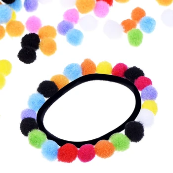 

2000pcs 10mm Flocking Plush Ball Colorful Pom Ball Sew on Clothes Trousers Bags Colorful Pom Ball on Clothes