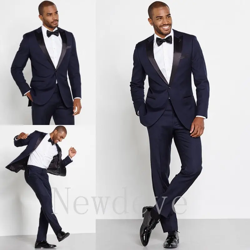 blue and black men's outfit