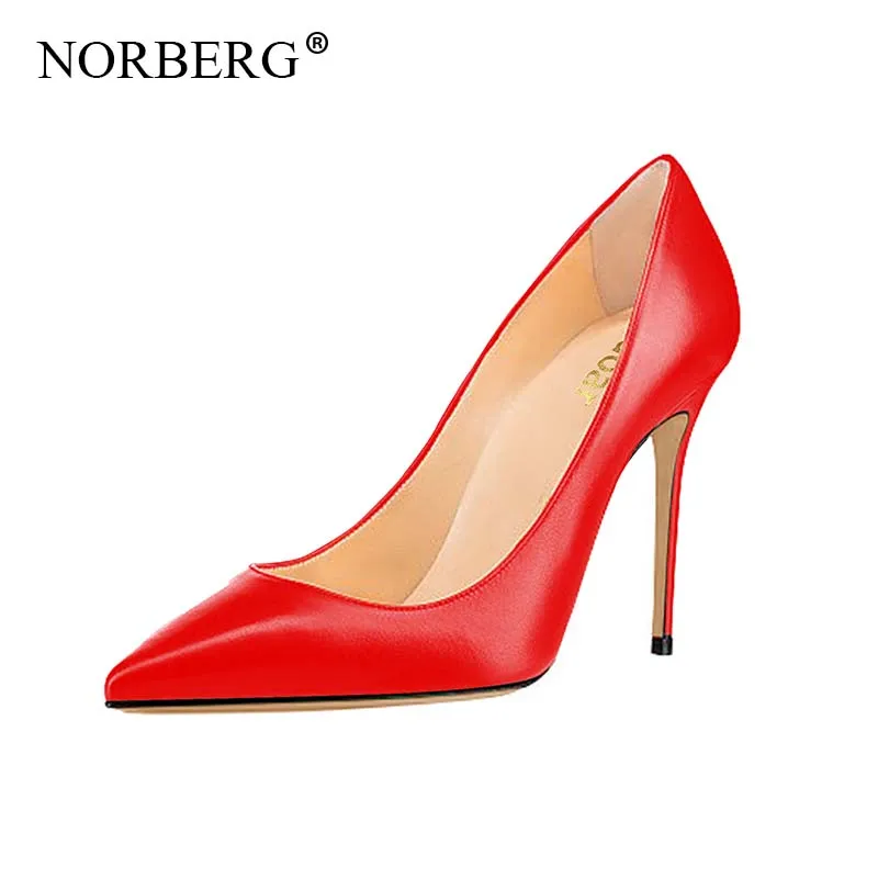 

Norberg new comfortable wild thick with single shoes pointed straps high heels fashion women shoes wild high heels casual pumps