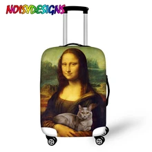 NOISYDESIGNS Luggage Cover Waterproof Suitcase Protector Case Cover Mona Lisa Cat Printing Apply to 18-30 Trolley Trunk Case NOISYDESIGNS Luggage Cover Waterproof Suitcase Protector Case Cover Mona Lisa Cat Printing Apply to 18-30 Trolley Trunk Case