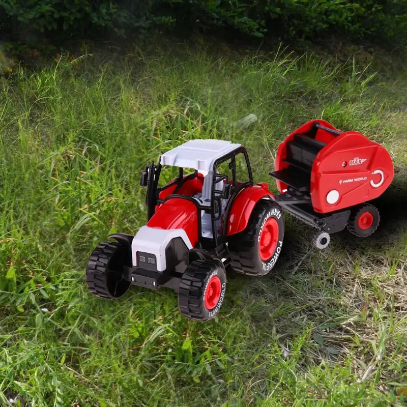 

1:32 Engineering Alloy Farm Tractors Trailers Model Engineering Car Truck Harvest Vehicle Toy Music Lighting Pull Back Car Toy