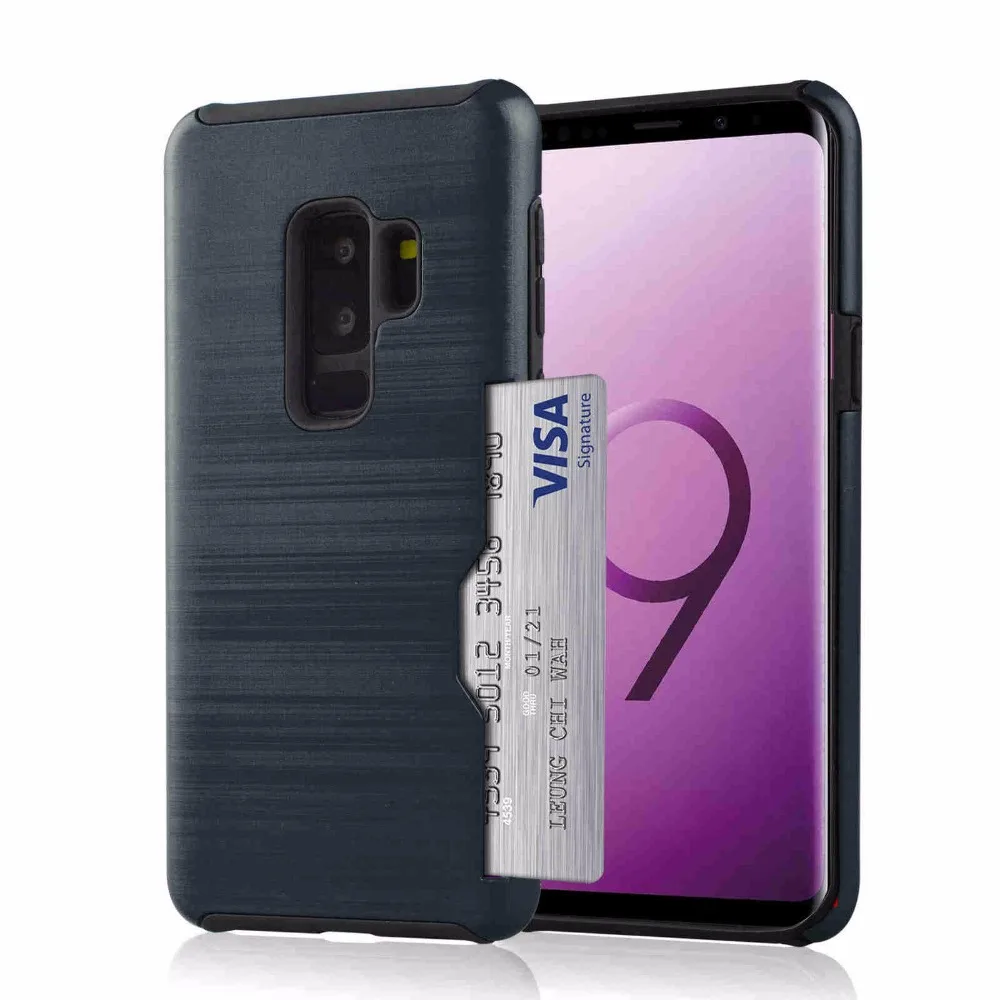 

For Samsung Galaxy Note 9 case Hybrid Armor Anti-knock Back Cover For S7 EDGE S8 Plus S9 Plus Credit Card Holder Case For Note 8