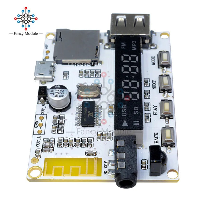 Bluetooth MP3 декодер плата декодирования плеер модуль FM радио USB TF Micro SD ЖК-экран ИК инфракрасный пульт дистанционного управления светодиодный цифровой