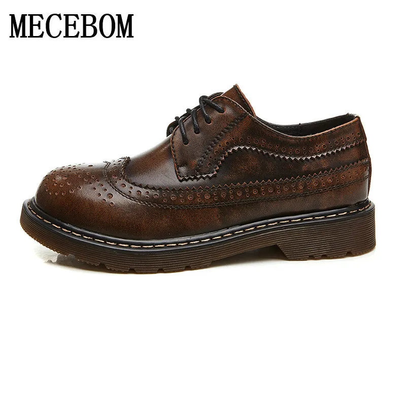 baratas 2018 Outono Mulheres Sapatos Oxford Do Vintage Dedo Do Pé Redondo Mulheres Flats Ankle Boots Inglaterra Estilo Senhoras Sapatos Chaussure Femmer 8328 W