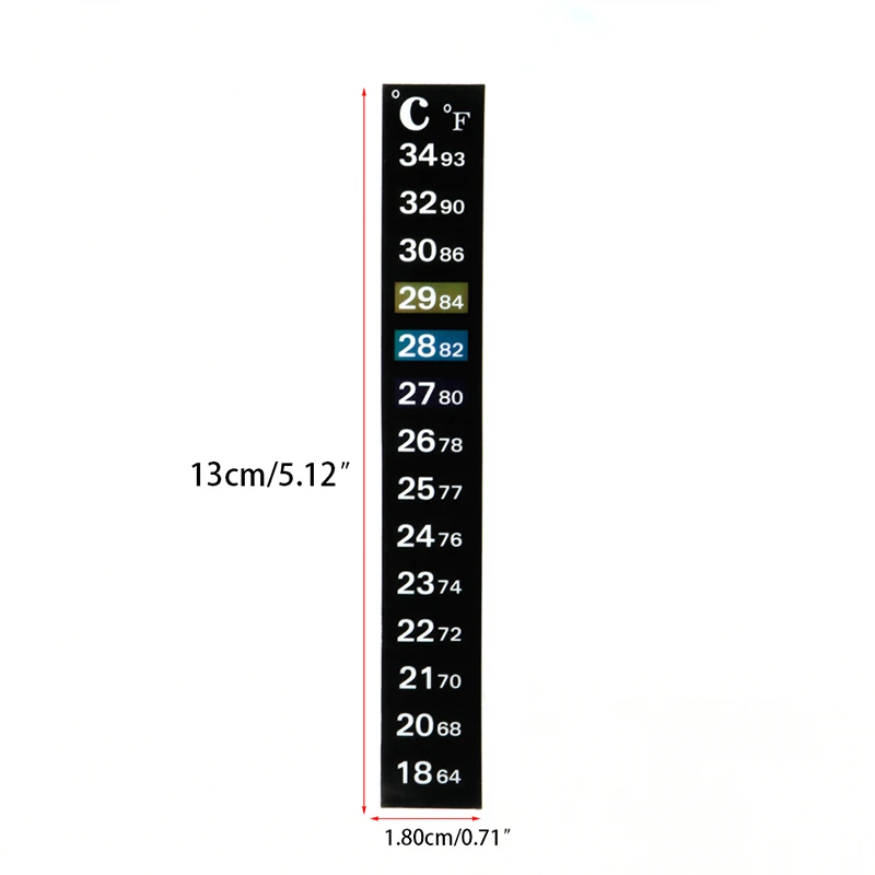 1 шт. цифровой двойной масштаб аквариума термометр Температура Стикер