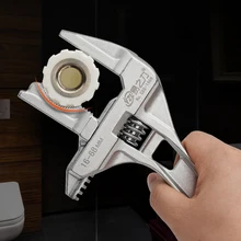 Регулируемый гаечный ключ, алюминиевый сплав, большой открытый торцевой ключ, универсальный гаечный ключ, инструмент для ремонта водопроводной трубы, винт для ванной комнаты