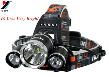 

XM-L 3T6 zoomable LED rechargeable headlamp headlight torch head flashlight with 2*18650 rechargeable wall cahrger car charger