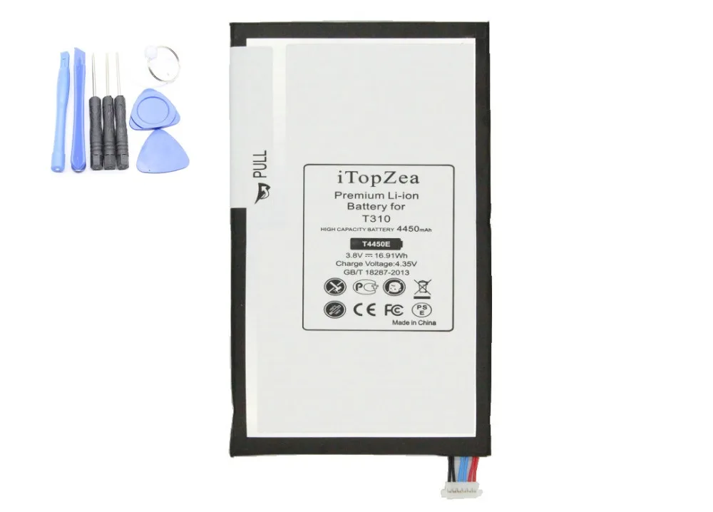 Сменный аккумулятор iTopZea T4450E 1 шт. 4450 мА/ч для Samsung Galaxy Tab 3 8 0 T310 T311 T315 SM E0288 E0396 +